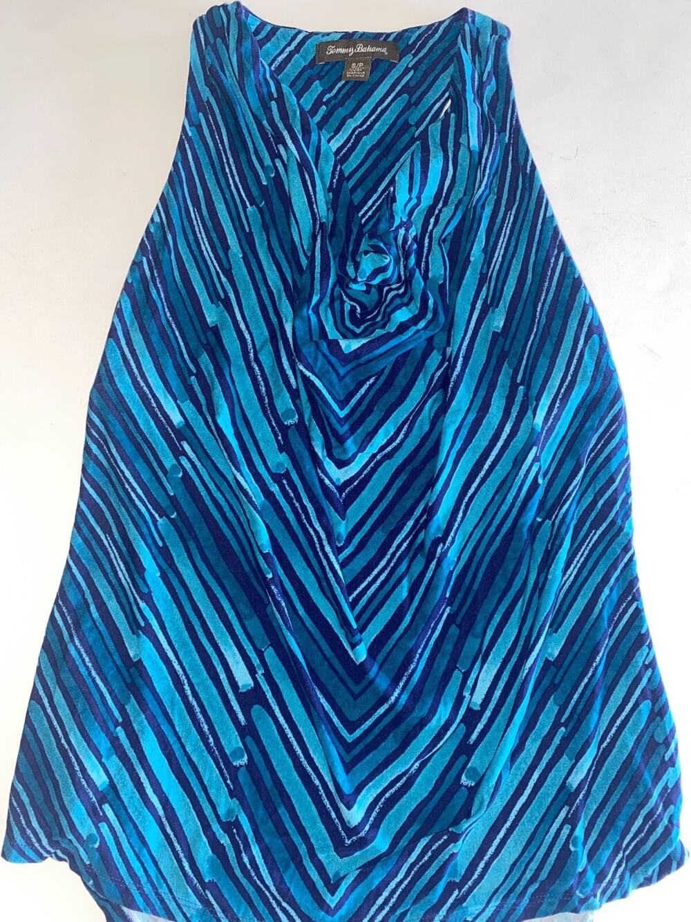 Tommy Bahama small Sleeveless Tank Top Shirt Blue pattern Women's Small